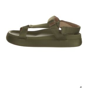 Ulla Johnson Olive Satin Sandals